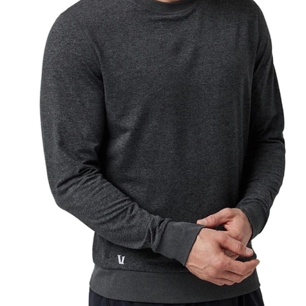 Vuori Ponto Performance Crew Men's Sz S Gray  Heather Long Sleeve Dreamknit V224